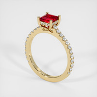 1.00 Ct. Ruby Ring, 14K Yellow Gold 2