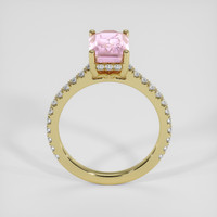 3.43 Ct. Peach Sapphire Ring, 14K Yellow Gold 3