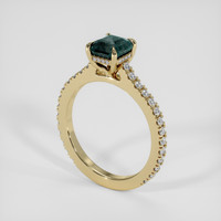 1.78 Ct. Bluish Green Sapphire Ring, 14K Yellow Gold 2