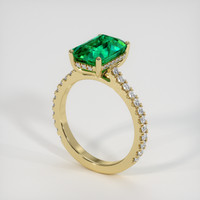 2.91 Ct. Emerald Ring, 18K Yellow Gold 2