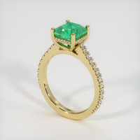 2.34 Ct. Emerald Ring, 18K Yellow Gold 2