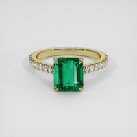 2.61 Ct. Emerald Ring, 18K Yellow Gold 1