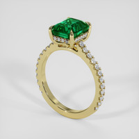 2.61 Ct. Emerald Ring, 18K Yellow Gold 2