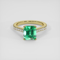 2.61 Ct. Emerald Ring, 18K Yellow Gold 1