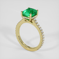 2.61 Ct. Emerald Ring, 18K Yellow Gold 2