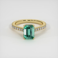 1.90 Ct. Emerald Ring, 18K Yellow Gold 1