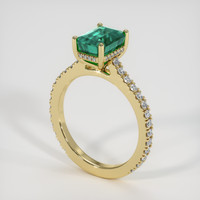 1.90 Ct. Emerald Ring, 18K Yellow Gold 2