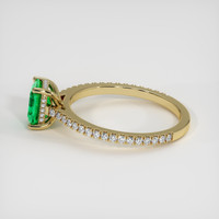 1.28 Ct. Emerald Ring, 18K Yellow Gold 4