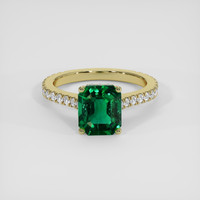 2.09 Ct. Emerald Ring, 18K Yellow Gold 1