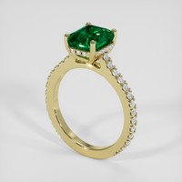 2.09 Ct. Emerald Ring, 18K Yellow Gold 2