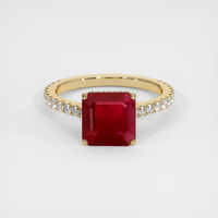 2.92 Ct. Ruby Ring, 18K Yellow Gold 1