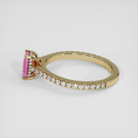 1.01 Ct. Pink Sapphire Ring, 18K Yellow Gold 4
