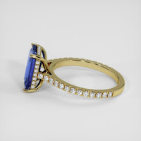 3.86 Ct. Blue Sapphire Ring, 18K Yellow Gold 4