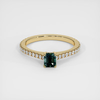 0.74 Ct. Sapphire Ring, 18K Yellow Gold 1