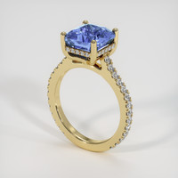 4.08 Ct. Blue Sapphire Ring, 18K Yellow Gold 2