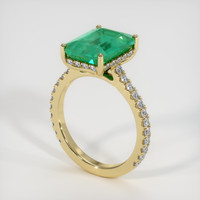 3.70 Ct. Emerald Ring, 18K Yellow Gold 2