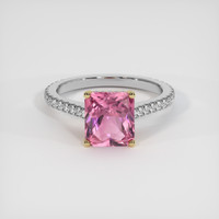 3.37 Ct. Pink Sapphire Ring, 14K Yellow & White 1