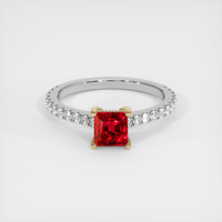 1.00 Ct. Ruby Ring, 14K Yellow & White 1