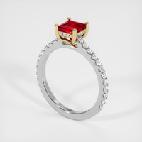 1.00 Ct. Ruby Ring, 14K Yellow & White 2