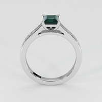 0.88 Ct. Bluish Green Sapphire Ring, Platinum 950 3