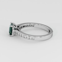 0.88 Ct. Bluish Green Sapphire Ring, Platinum 950 4