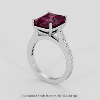 7.18 Ct. Reddish Pink Sapphire Ring, Platinum 950 2