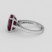 7.18 Ct. Reddish Pink Sapphire Ring, Platinum 950 4