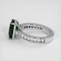 2.99 Ct. Bluish Green Sapphire Ring, 10K White Gold 4