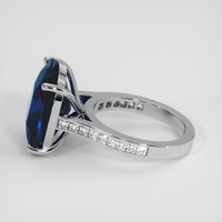 15.18 Ct. Blue Sapphire Ring, 14K White Gold 4