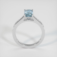 2.32 Ct. Greyish Blue Sapphire Ring, 14K White Gold 3