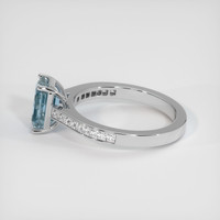 2.32 Ct. Greyish Blue Sapphire Ring, 14K White Gold 4
