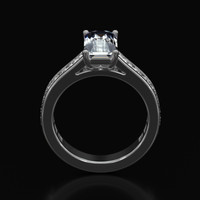 3.57 Ct. White Sapphire Ring, 14K White Gold 3