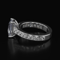 3.57 Ct. White Sapphire Ring, 14K White Gold 4