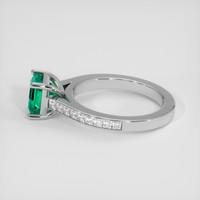 1.13 Ct. Emerald Ring, 18K White Gold 4