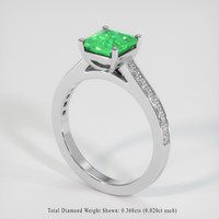 1.19 Ct. Emerald Ring, 18K White Gold 2