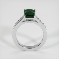 2.99 Ct. Bluish Green Sapphire Ring, 18K White Gold 3