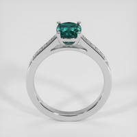 1.36 Ct. Bluish Green Sapphire Ring, 18K White Gold 3