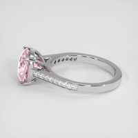 4.19 Ct. Pink Sapphire Ring, 18K White Gold 4