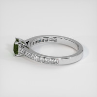 0.55 Ct. Sapphire Ring, 18K White Gold 4