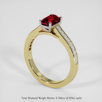 1.01 Ct. Ruby Ring, 14K White & Yellow 2