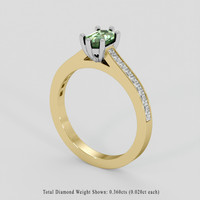 0.68 Ct. Bi Color / Parti Sapphire Ring, 14K White & Yellow 2