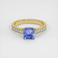 2.04 Ct. Blue Sapphire Ring, 14K White & Yellow 1