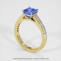 2.04 Ct. Blue Sapphire Ring, 14K White & Yellow 2