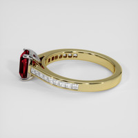1.01 Ct. Ruby Ring, 18K White & Yellow 4
