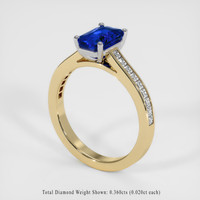 1.64 Ct. Blue Sapphire Ring, 18K White & Yellow 2
