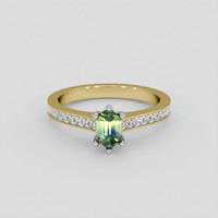 0.68 Ct. Bi Color / Parti Sapphire Ring, 18K White & Yellow 1