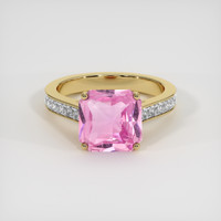 2.63 Ct. Pink Sapphire Ring, 14K Yellow Gold 1