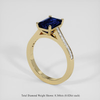 3.05 Ct. Blue Sapphire Ring, 14K Yellow Gold 2