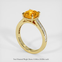 3.21 Ct. Yellow Sapphire Ring, 14K Yellow Gold 2