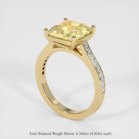 4.00 Ct. Sapphire Ring, 14K Yellow Gold 2
